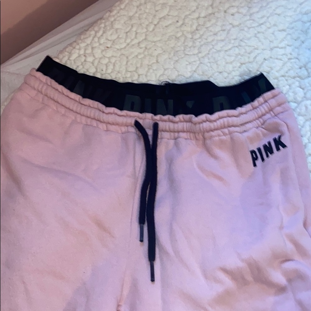 Pink and white joggers